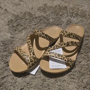 CROCS Leopard Print Sandals for Women